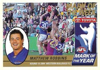 2005 Select Tradition AFL - Mark of the Week #MW15 Matthew Robbins Front